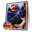5D Diamond Painting USA Independence Day Full Round Drill DIY Home Picture Ki