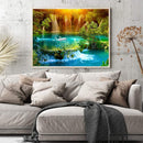 #A Paint By Numbers for Kids Beginner Waterfall DIY Acrylic Painting Kits on C