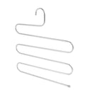 5pcs Stainless Steel Pants Hanger Clothes Rack Closet Holder Organizer