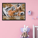 14CT Stamped Cotton Thread Cross Stitch Kit Lying Tiger Embroidery (DA244) Newly