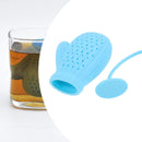 Silicone Christmas Kitchen Coffee Filter Infuser Gloves Tea Strainer (Blue)