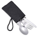 Stainless Steel Tableware Fork Spoon Dinnerware Flatware Set Camping Trave