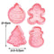 4Pc/Set Christmas Cookie Biscuit Plunger Mould Fondant Mold P1X7 Baking P6I8