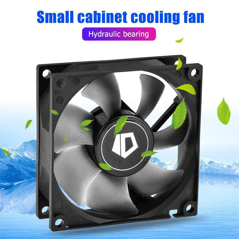 ID-COOLING NO-8025-SD 3-Pin Silent Small Radiator 80mm Desktop Case Cooling Fan