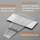Grilling Skewers Set Stainless Steel BBQ Skewers Metal BBQ Skewers BBQ Sticks