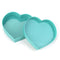 5D Diamond Painting Tray Plastic Heart Shape Drill Plate 7x7cm (Sky Blue)