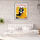 5D Sunflower Cat Mosaic Diamond Painting Drawing Full Round Drill DIY Art Craft