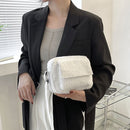 Women Autumn Winter Fashion Lamb Wool Pure Color Messenger Bags Shoulder Bag