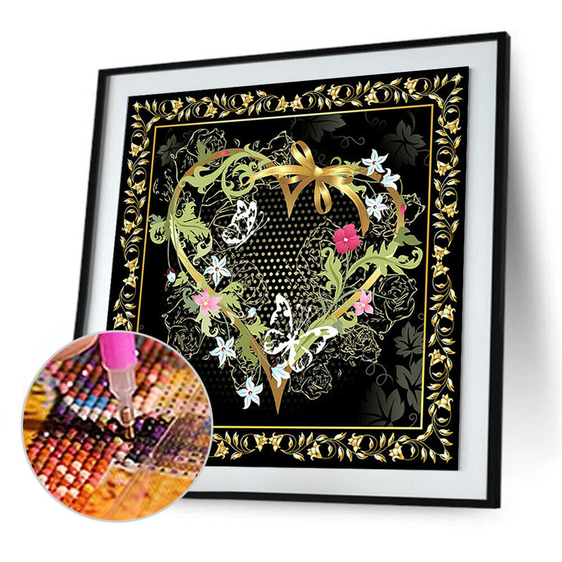 5D DIY Full Drill Diamond Painting Love Heart Cross Stitch Embroidery Kit Newly