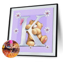 Diamond Painting Letter Bear 5D DIY Full Drill Round Cartoon Art (B1064)