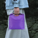 Waterproof Insulated Lunch Bag Picnic Food Thermal Storage Handbag (Purple)