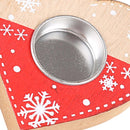 Christmas Love Heart Candlestick Wooden Candle Holder Desktop Decoration