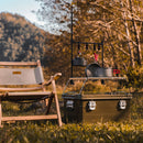 Outdoor Desktop Storage Rack Multifunction Desk Hanging Hook Shelf Stand