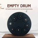 6 inch 8 Tune Hand Pan Steel Tongue Drum Musical Instrument (Navy Blue)