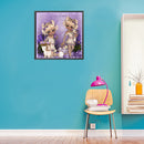 5D DIY Diamond Painting Kits Double Ponytail Girls Full Round Drill Decor