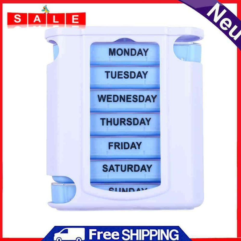 Weekly Pill Case Travel Strong Sealing Tablet Medicine Organizer Storage Box