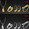 Wedding Necklace Women Ring Tear Drop Bracelet Open Bangle Earrings Jewelry Set