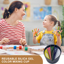 #A Silicone Paint Pouring Split Cups Reusable DIY Fluid Painting Paint Cups Tool