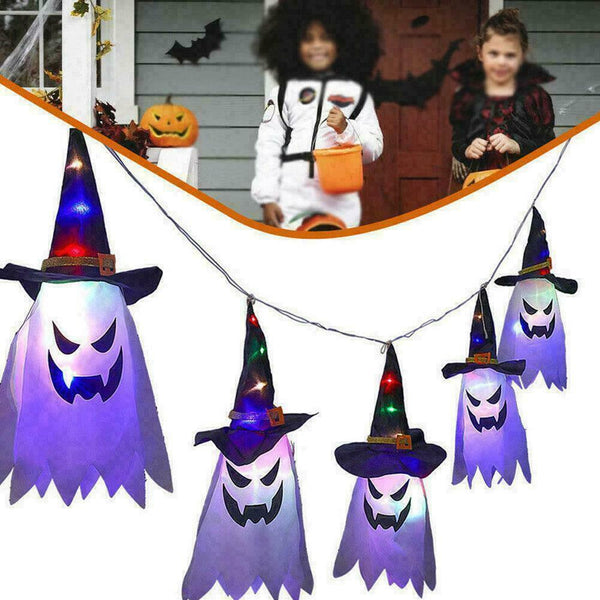1*Halloween Light Fairy Lights Witch Hats LED Yard I6T6 Party A3P4