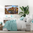 5D DIY Diamond Painting Full Circle Diamond Landscape Wooden House(w785) Newly