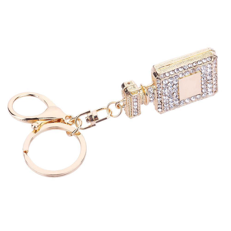 Dreamitpossible Rhinestone Crystal Perfume Bottle Key Ring Keychain Bag Pendant