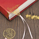 Cute Apricot Stationery Book Holder Tassel Chinese Style Leaf Metal Bookmark