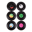6 PCS Coasters for Drinks Vinyl Record Retro Mats Cup Mat for Wine Glass Tea