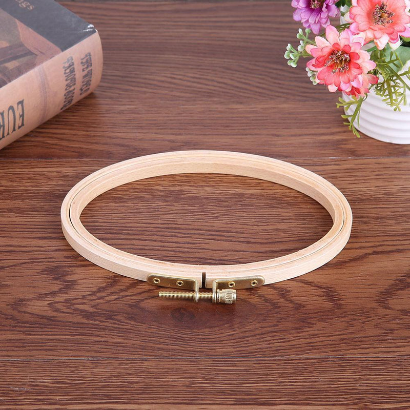 Stitch Bamboo Frame Embroidery Hoop Ring Oval Hand DIY Needlecraft Home Proximity