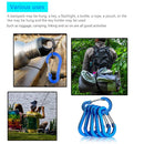 6pcs Outdoor Camping Carabiner Quick Hanging Buckle Climbing Survival Equipme