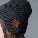 Warm Headset Beanie with Mic Removable 5.0 Bluetooth-Compatible Cap (Gray) Newly