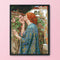 Elegant Woman Canvas Kit Needlework DIY Cross Stitch 14CT Stamped Print Artwo