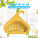 Colander Sink Strainer Kitchen Sink Shelf Faucet Hanging Basket (Yellow)