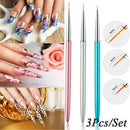 Fashion Drawing DIY Nail Art Manicure Tool Metal Handle Nail Liner Painting Pen