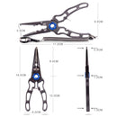 Pliers Scissors Portable Line Lure Cutter Fishing Tools (Titanium Grey)