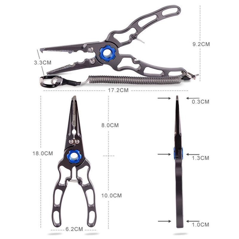 Pliers Scissors Portable Line Lure Cutter Fishing Tools (Titanium Grey)
