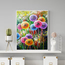 Dandelion Diamond Painting Full Drill Square Rhinestone Embroidery Mosaic Art