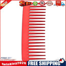 Wide Tooth Combs Detangling Reduce Hair Loss Salon Brush Hair Care (Red)