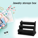 Velvet Bracelet Bangle T-Bar Rack Watch Jewelry Display Stand (Black3 Tier)