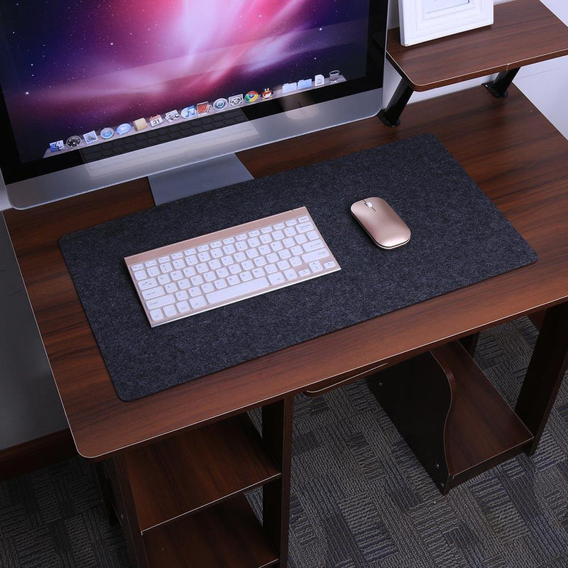 Simple Felt Cloth Mousepad Keyboard Cushion Office Desk Supplies(Dark Grey)
