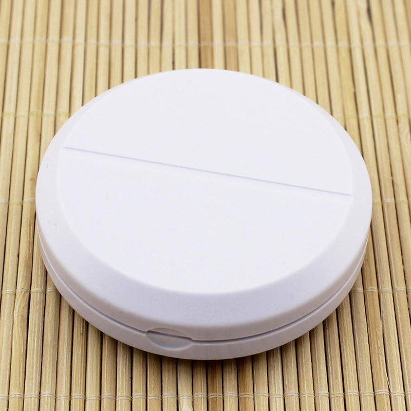 Round Cutter Crusher Powder Tablet Medicine Tablets Cut Splitter (White)