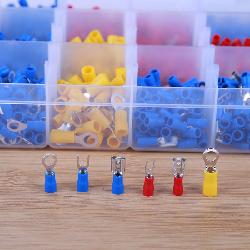 1200pcs Assorted Electrical Wiring Connectors Crimp Terminal Set Kits