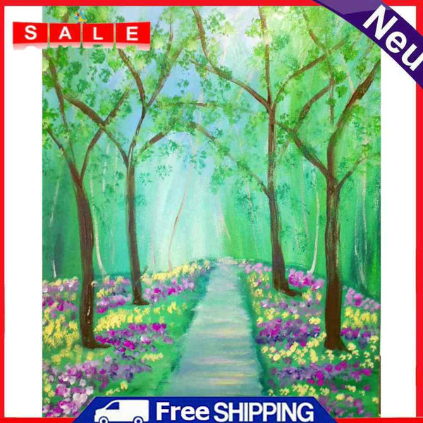 Forest Path Oil Paint By Numbers DIY Canvas Wall Art Picture Craft Home Decor