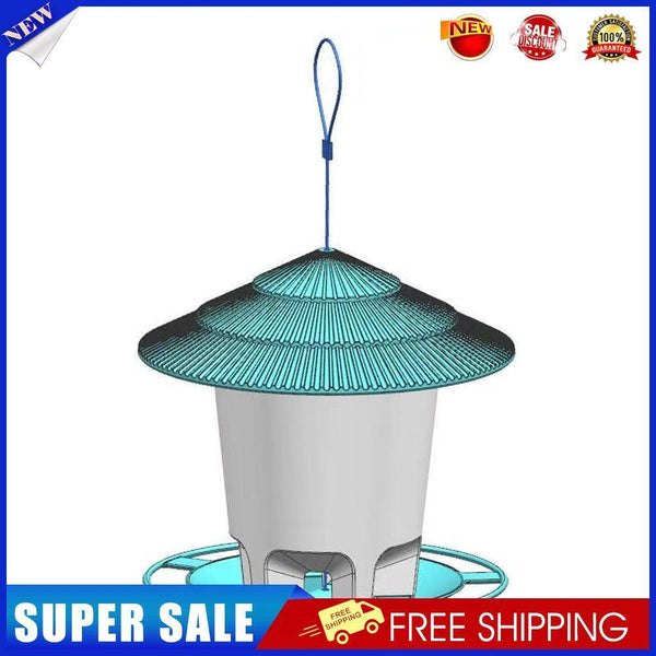 Plastic Gazebo Shape Bird Feeder Outdoor Hanging Bird Food Holder Container