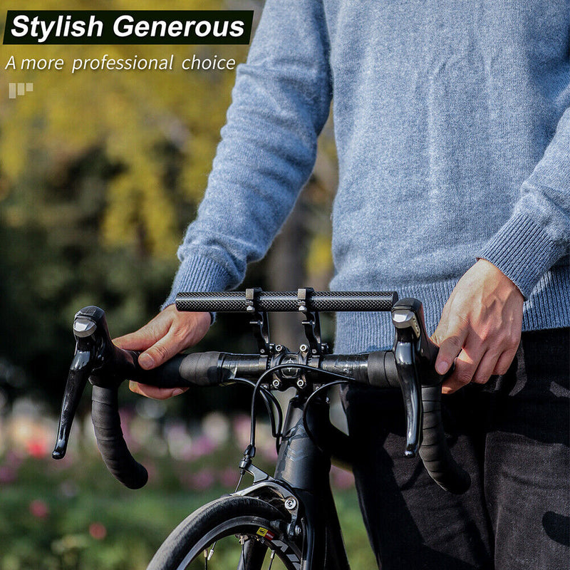 WEST BIKING Bike Handlebar Extension Phone Holder Bracket (Carbon Fiber) Newly