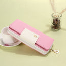 Long Women Wallets Card Holder Clutch Purse Coin Money Bag (Pink)