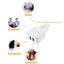 Travel 5V 2.1A 1A Dual Ports USB Wall Charger Charging Adapter US (Black) Newly