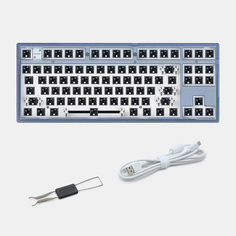 RGB Mechanical Keyboard for Flesports MK870 Smooth Kit (Transparent Blue)