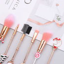 Eye Shadow Santa Claus Pattern Metal Handle Makeup Brushes Christmas gift
