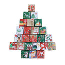 24pcs Candy Cookies Box Countdown Numbers Packaging Paper Boxes 7cm Xmas Decor