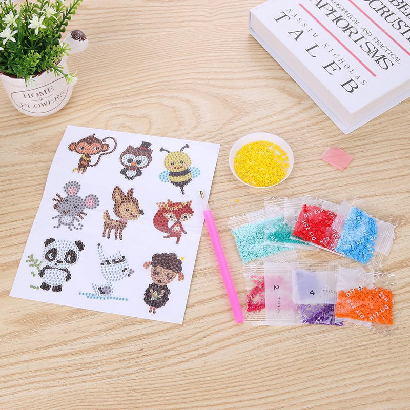 DIY Kids Round Diamond Stickers Full Drill Diamond Painting Embroidery Craft